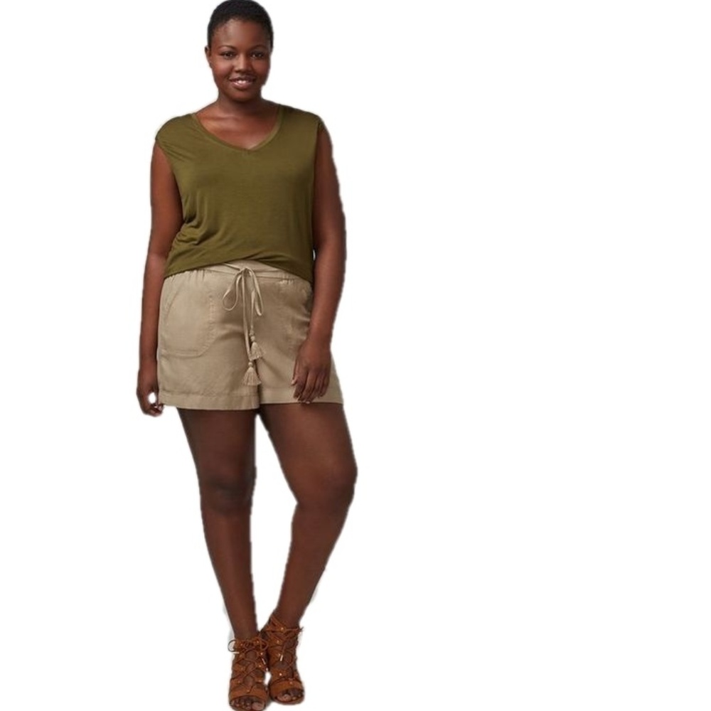 Lane Bryant Linen Tie-Front Shorts (14/16)